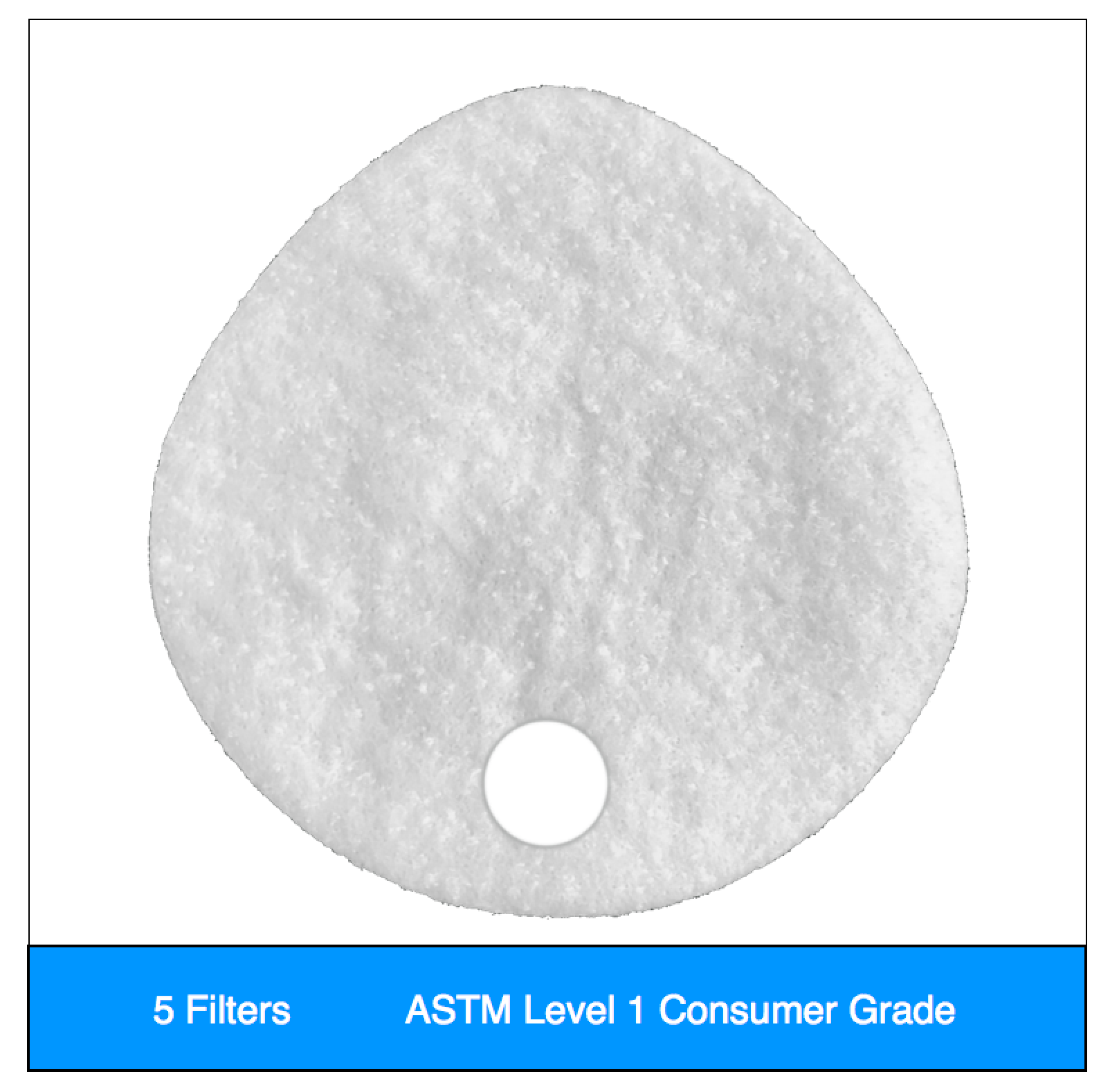 ASTM Level 1 Consumer | Clinical filter Set (5 qty) Valved 